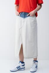 Karl Lagerfeld Jeans KARL LAGERFELD JEANS, Farmer midiszoknya hasítékkal az elején, Kék, Krémszín, S (A2W12014-1OZ-S)