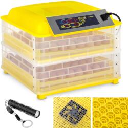  112 tyúktojás keltetőgép 120 W-os teljesítménygel + ovoszkóp