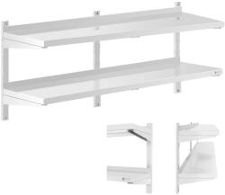  Dupla állítható fali catering polc STEEL 140 x 40 cm