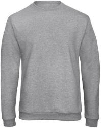 B&C Collection Férfi Felső hosszú ujjú B&C Crewneck Sweatshirt Unisex - WUI23 - XS, Heather szürke