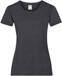 Fruit of the Loom Női póló Csapott ujjú Fruit of the Loom Valueweight T Lady-Fit - L (14), Sötét heather szürke