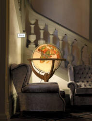  Földgömb Janine világítós álló talpas antik földgömb Ø 50 cm (GTAV50)