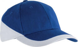 K-UP Uniszex sapka K-UP KP045 Racing - Two-Tone 6 panel Cap -Egy méret, Royal Blue/White