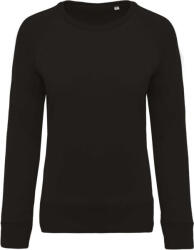 Kariban Női pulóver Kariban KA481 Ladies’ Organic Cotton Crew neck Raglan Sleeve Sweatshirt -M, Black