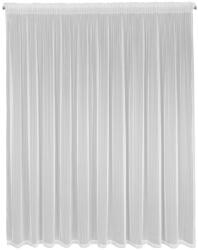 Eurofirany Noelia fényáteresztő függöny fényes cérnával átszőtt csíkos anyagból Fehér 300x270 cm (HS419878)