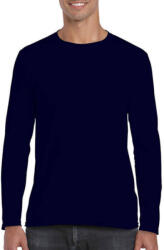 Gildan Férfi póló Hosszú ujjú Gildan Gildan Mens Softstyle Long Sleeve Tee - XL, Sötétkék (navy)