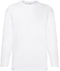 Fruit of the Loom Férfi póló Hosszú ujjú Fruit of the Loom Value Weight LS T - L, Fehér