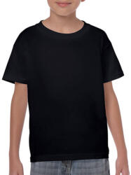 Gildan Gyerek póló Rövid ujjú Gildan Heavy Cotton Youth T-Shirt - S (164), Fekete