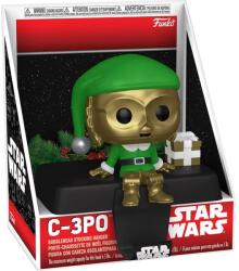 FUNKO Pop Edge-Sitter: Star Wars - C-3PO figura és zokni akasztó karácsonyi változat (889698799256)