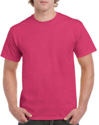 Gildan Férfi póló Rövid ujjú Gildan Heavy Cotton Adult T-Shirt - S, Heliconia (sötét rózsaszín)