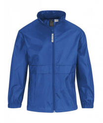 B and C Gyerek kapucnis széldzseki B & C Sirocco/kids Windbreaker -7/8 (122/128), Királykék