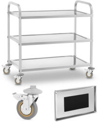  polcos rozsdamentes acél pincérkocsi