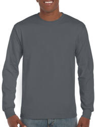 Gildan Uniszex póló Hosszú ujjú Gildan Ultra Cotton Adult T-Shirt LS - S, Szénszürke
