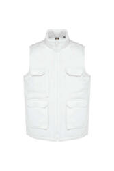 Designed To Work Uniszex mellény Designed To Work WK607 padded Multi-pocket polycotton vest -XL, White