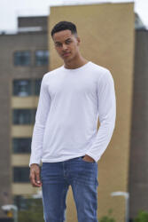 Just Ts Férfi póló Just Ts JT002 Hosszu Ujjú Tri-Blend póló -L, Solid White