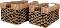 House Nordic Salar kosarak, tengeri fű, fekete/natúr, 2db (4401527) - leziteronline