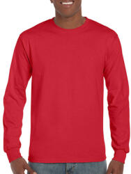 Gildan Uniszex póló Hosszú ujjú Gildan Ultra Cotton Adult T-Shirt LS - S, Piros