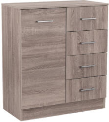 Leziter Miami komód 1ajtós 4 fiókos 80x92 cm yorki tölgy-yorki tölgy (LMK1A4FYTYT)