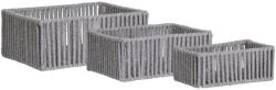 House Nordic Arese kosarak, pamut/fém, szürke, 3 db (4401559) - leziteronline