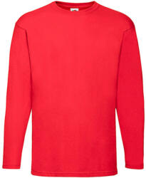 Fruit of the Loom Férfi póló Hosszú ujjú Fruit of the Loom Value Weight LS T - 3XL, Piros