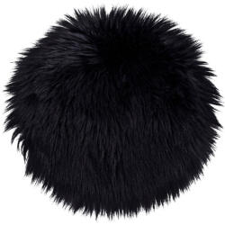 House Nordic Mesterséges báránybőr ülőpárna, fekete, 35 cm (3981141) - leziteronline