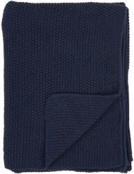 House Nordic Santos takaró, újrahasznosított pamut, sötétkék 130x170 cm (3960920) - leziteronline
