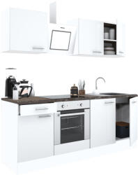 Leziter Yorki 210 konyhabútor fehér korpusz, selyemfényű fehér fronttal alsó sütős elemmel (L210FHFH-SUT) - leziteronline