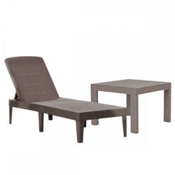 Keter Jaipur kerti nyugágy set Rosario asztallal barna (661868_237958)