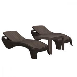 Keter Atlantic duo kerti nyugágy set Rosario asztallal barna (661868_217339_2)