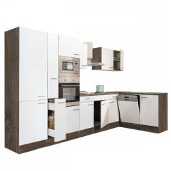 Leziter Yorki 370 sarok konyhabútor yorki tölgy korpusz, selyemfényű fehér fronttal polcos szekrénnyel (LS370YFH-PSZ) - leziteronline