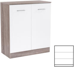 Leziter Miami komód 2 ajtós 80x92 cm fehér-yorki tölgy (LMK2AFYT)