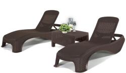 Keter Atlantic duo kerti nyugágy set Corfu asztallal barna (207786_217339_2) - leziteronline