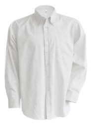 Kariban Férfi ing Kariban KA533 Men'S Long-Sleeved Oxford Shirt -6XL, White
