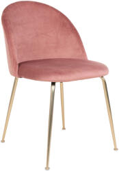 House Nordic Geneve Étkezőszék, bársony, rózsaszín, sárgaréz hatású lábak (1001250)