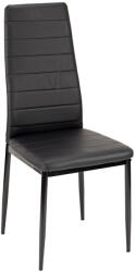 Leziter Tino NOVA Étkezőszék fekete textilbőr + fém - fekete (MDC-001-Black)