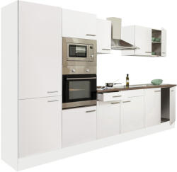 Leziter Yorki 330 konyhabútor fehér korpusz, selyemfényű fehér fronttal polcos szekrénnyel (L330FHFH-PSZ) - leziteronline