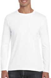 Gildan Férfi póló Hosszú ujjú Gildan Gildan Mens Softstyle Long Sleeve Tee - L, Fehér
