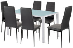Leziter Liana 6+1 étkező garnitúra fekete (LUAV140W_MDC-001-Black_6) - leziteronline
