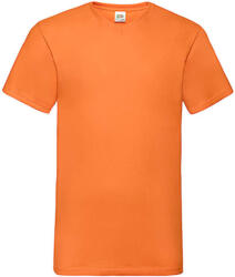 Fruit of the Loom Férfi póló Rövid ujjú Fruit of the Loom Valueweight V-Neck-Tee - XL, Narancssárga