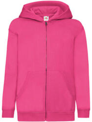Fruit of the Loom Gyerek Pulóver Kapucnis Hosszú ujjú Fruit of the Loom Classic Hooded Sweat Jacket Kids - 116 (5-6), Fuchsia