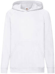 Fruit of the Loom Gyerek Pulóver Kapucnis Hosszú ujjú Fruit of the Loom Lightweight Hooded Sweat Kids - 140 (9-11), Fehér