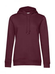 B&C Collection Női kapucnis hosszú ujjú organikus pulóver B and C Organic Hooded /women M, Burgundi vörös