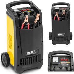 Műhelyi autóakkumulátor-töltő indítókábellel 12/24 V 70 A