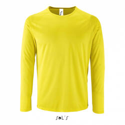 SOL'S Férfi póló SOL'S SO02071 Sol'S Sporty Lsl Men - Long-Sleeve Sports T-Shirt -3XL, Neon Yellow