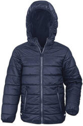Result Gyerek Kabát Kapucnis Hosszú ujjú Result Junior/Youth Padded Jacket -2XS (2-3), Sötétkék (navy)