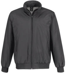 B&C Collection Férfi Kabát Kapucnis Hosszú ujjú B&C Crew Bomber/men Jacket - L, Sötét Szürke/Meleg Szürke