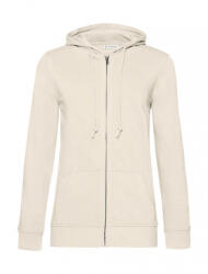 B&C Collection Női kapucnis hosszú ujjú organikus pulóver B and C Organic Zipped Hooded /women M, Törtfehér