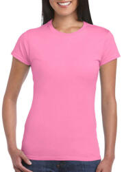 Gildan Női póló Csapott ujjú Gildan Softstyle Ladies' T-Shirt - L, Azálea (világos rózsaszín)
