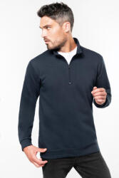 Kariban Férfi pulóver Kariban KA478 Zip neck Sweatshirt -L, Black
