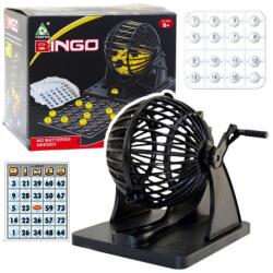  Családi bingójáték klasszikus 80 golyós 20 kártyás húzógép- 22464